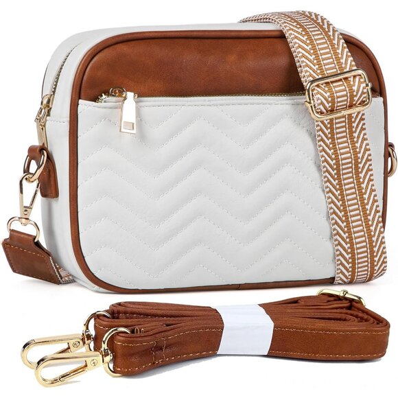 Handbags - Small Crossbody Bag for Women Genuine Leather Shoulder Bag with Guitar Strap